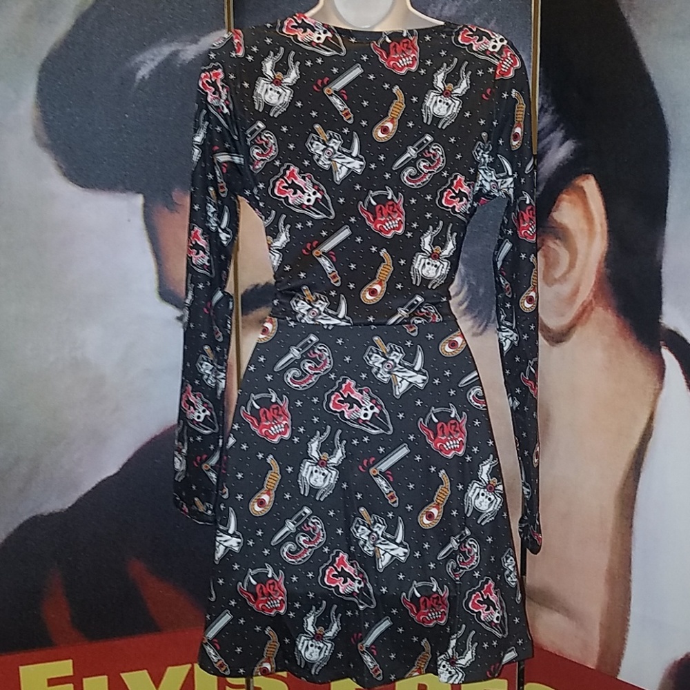 Sourpuss Friday 13th Horror Dress Devil Spider - Picture 7 of 8